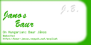 janos baur business card